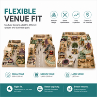 Maisons de jeu surélevées pour jeu de rôle urbain, avec rue et centre commercial, pour jeu d'imitation en intérieur, conception personnalisée, OEM ODM, qualité commerciale