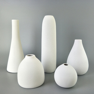 Matte Black White Ceramic <b>Vase</b> With Chinese Simple European Vintage Style for Home Decor Display - Product Image 2
