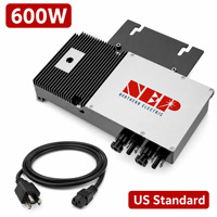 Kit Système Solaire de Balcon 600W MPPT avec Micro-onduleur Connecté au Réseau, 2x450W Panneaux PV Monocristallins, Installation Plug and Play, Centrale Électrique Domestique TUV VDE