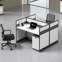 Poste de travail modulaire moderne pour 6 personnes, bureau de type cubicle pour bureau à domicile, hôpital, centre d'appels, cloison durable