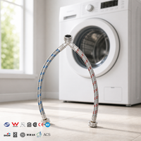 Tuyau de machine à laver Roastove moderne et durable en acier inoxydable de qualité supérieure, avec raccord en Y anti-éclatement, raccords en laiton de 3/4 pouce, pression maximale de 125 psi