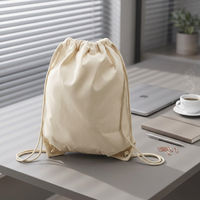 Sac à dos scolaire en toile de coton écologique avec impression de logo personnalisé, léger et réutilisable, sac de sport pour hommes et femmes