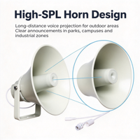 Speaker Horn Jaringan IP Public Address SPL Tinggi SIP744-30 Speaker SIP untuk Paging Darurat Luar Ruangan