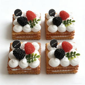 บิสกิตโฮลวีทไส้ครีมโฟมรักษ์โลกขนาด 5 ซม. อุปกรณ์อบขนม ตกแต่งขนมผลไม้ แบบจำลองทางกายภาพ - Product Image 4