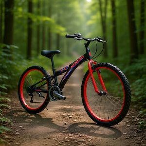 Vélo de montagne gonflable Eb 26 pouces pour garçons avec fourche à suspension et 21 vitesses, cadre en alliage d'aluminium - Product Image 2