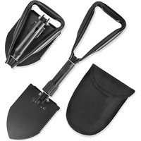 Ventes directes d'usine |   Produit transfrontalier pour les meilleures ventes |   Pelle de camping multifonction portable pour l'extérieur |   Noir