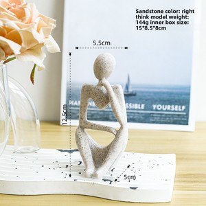 Figurines créatives modernes en résine faites à la main pour mariage et anniversaire - Product Image 6