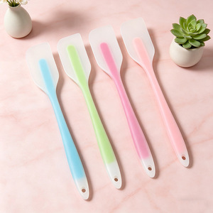 Semi-transparent one-piece <b>silicone</b> spatula for mixing butter, cake, and <b>baking</b>. - Product Image 2