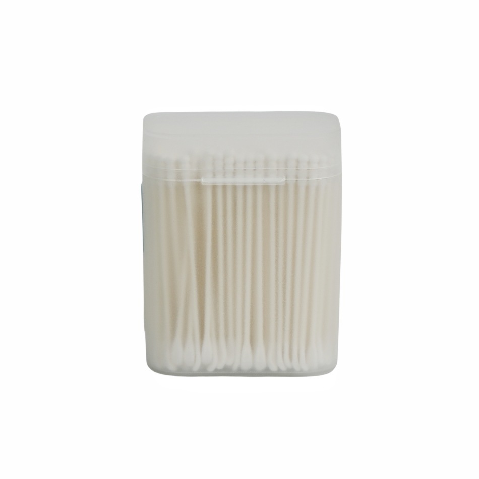 Cure-oreille rectangulaire avec embout spiralé.
