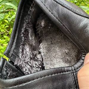 2026 Autumn Winter British <b>Style</b> Men's <b>Walking</b> <b>Shoes</b> Plush-Lined Casual Leather First Layer Cattle Side Zipper Fashion Trend - Product Image 4