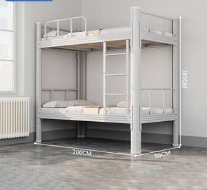 2024 meubles en acier au design moderne lits superposés en métal pour adultes de haute qualité pour chambre à coucher hôtel école hôpital appartement - Product Image 2