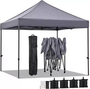 Tente d'exposition extérieure pliable et facile de 3x3m, tente de gazebo portable de 10x10 pi, tente d'abri instantanée pour événement, fête de mariage - Product Image 2