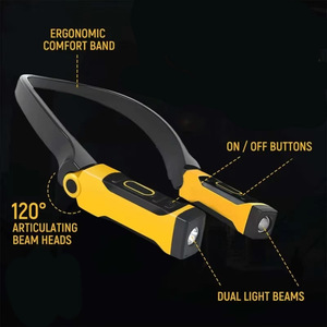 USB có thể sạc lại LED treo cổ làm việc Ánh sáng xách tay ABS Vật liệu Đèn pin lạnh ánh sáng trắng IP44 đánh giá 150-200 lumens ngoài trời - Product Image 3