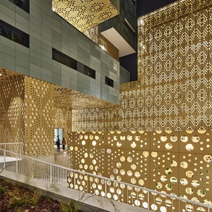 Hiện đại trang trí hợp kim nhôm thép đục lỗ bên ngoài ốp ngoài trời kim loại lưới bên ngoài bức màn bức tường Ốp cho khách sạn - Product Image 4