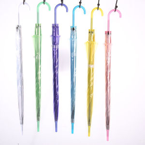 Transparent <b>Umbrella</b> 8 Ribs EVA Manual Lift Semi Automatic For Wedding Gift Advertising Students - Product Image 1