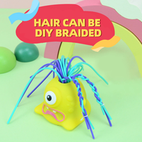 Jouet de farce amusant en plastique, monstre qui tire les cheveux, avec son, anti-stress, souple, humoristique, qui crie et lâche, boîte surprise