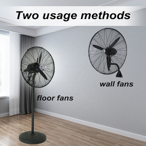 Ventilateur sur pied de 26 pouces, 3 pales en aluminium, moteur, refroidissement par air, utilisation extérieure, domestique, garage, industriel, hôtel, support sur pied - Product Image 4
