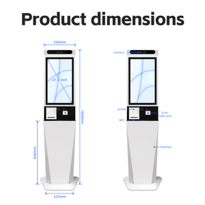 เครื่อง POS ระบบแอนดรอยด์พร้อมหน้าจอสัมผัสสีขาวแบบเอียงสำหรับตู้บริการตนเองภายในอาคาร พร้อมฟังก์ชันการสแกนและการพิมพ์ - Product Image 4
