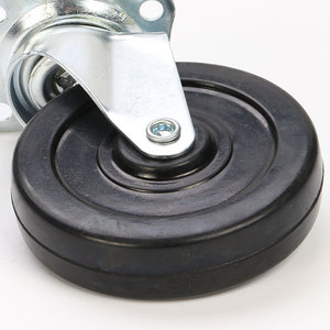 Lightweight 4 Inch Rubber <b>Caster</b> 100mm Diameter Swivel <b>Wheel</b> Flat Bottom Supermarket Trolley Accessory - Product Image 3