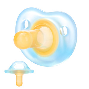 Sucette pour bébé en silicone liquide, calibre standard, type conique petit, 0-12 mois, avec design ressemblant à un sein - Product Image 3