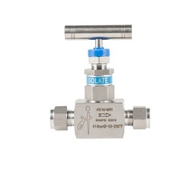 Válvula de aguja de alta presión de acero inoxidable 1/4 316L S. S. Unión de montaje en panel-Válvulas de aguja de construcción de capó