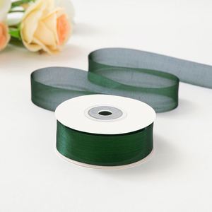 Ruban en organza effet soie élégant de 2,5 cm, très demandé, pour décoration de mariage, 20 yards/rouleau - Product Image 4