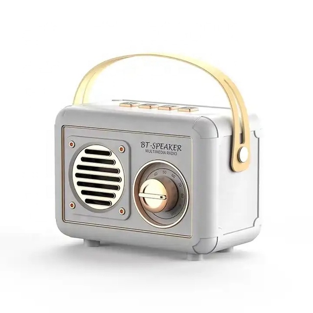 Elegant Retro Appearance Sound Speaker Daily Leisure Audio Equipment Stable Connection Multiple Play Modes