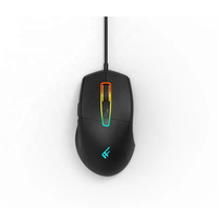Mouse Gaming Kabel Optik USB Profesional OEM dengan Sensor PAW3327 RGB Hitam