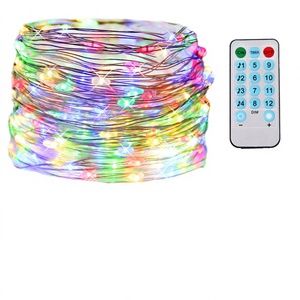 Guirnalda de Luces LED de 5m con Música, Funciona con Pilas, Cable de Cobre, Luces de Hadas Rojas, para Exteriores, Fiestas, Bodas, Jardín, Navidad - Product Image 4