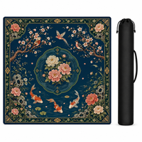 Tapis de Mahjong Premium Imperméable Antidérapant en Caoutchouc 80x80cm pour la Maison, la Salle de Jeux Familiale et les Divertissements