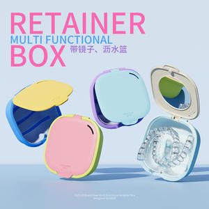 Invisible Braces Storage <b>Box</b> with Mirror Retainer Case <b>Denture</b> Draining and Soaking <b>Box</b> Oral Therapy Equipment & Accessory - Product Image 3