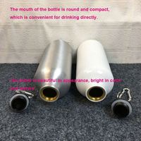 Bouteille d'eau sportive légère en aluminium écologique USSE avec logo personnalisé pour le camping et le cyclisme