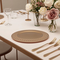 Assiette de présentation en plastique durable de 13 pouces, couleur personnalisée, écologique, pour mariage, fête, restaurant familial, décoration d'hôtel