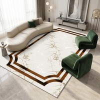 Tapis de luxe en polyester tissé Wilton, lavable en machine, pour salon et chambre à coucher – Meilleures ventes
