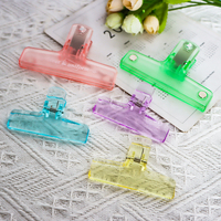 Clips de Plástico Acrílico Transparente Multicolor para Encuadernación, Clips de Papelería para Archivar Páginas, Clips Tipo Bulldog para Material Escolar y de Oficina