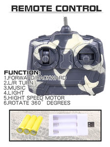 Bas <span class=keywords><strong>prix</strong></span> drôle 4CH télécommande rc modèle de réservoir militaire musique légère - Product Image 5