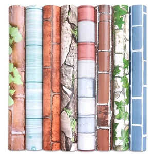 Giấy Dán Tường Hình Gạch Màu Đỏ Giấy Dán Tường Đá Trang Trí Liên Hệ 3d Bán Sỉ Từ Nhà Máy Trung Quốc Cho Phòng Ngủ Nhà Ở Màu Đen 30019 - Product Image 2