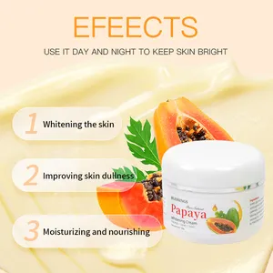 Venda quente Orgânica Ácido Hialurônico Vitamina C Hidratante Whitening Papaya Face Cream