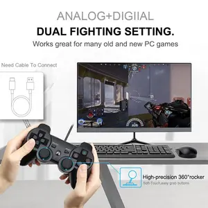 כפול הלם אלחוטי משחק ג 'ויסטיקים משחק בקר עבור PS3 ומחשב USB