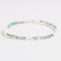Bracelet minimaliste en perles de pierre naturelle colorées, vente en gros d'usine, cadeau tendance pour femmes