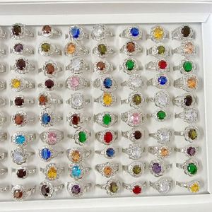 Full Diamond Inlaid Zircon Color-preserving Gemstone <b>Ring</b> Mix Bulk Gemstone Opening <b>Adjustable</b> <b>Ring</b> Micro-Inlaid Zircon <b>Ring</b> - Product Image 2