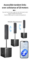Système de haut-parleurs portables de 15 pouces avec caisson de basses Impédance 4 ohms 400W Audio Premium Coque en bois