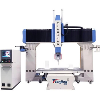 Machine de fraisage CNC 3D à 5 axes d'usine, pour la fabrication de moules en polystyrène expansé, le fraisage du bois, moteur à broche unique, système de contrôle Syntec