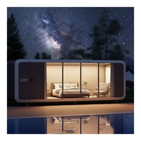 Cabane préfabriquée Apple Cabin House Pobs Capsule Airbnb Glamping Flat Pack pour l'extérieur, bureau, chambre d'hôtel avec douche et toilettes