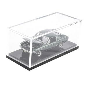 High Quality Custom Luxury Transparent Acrylic Water Resistant for Freestanding Car Model <b>Display</b> <b>Case</b> Modern Style Black - Product Image 5