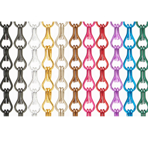 Moustiquaire à maillons en aluminium anodisé rouge, <span class=keywords><strong>rideau</strong></span> métallique coloré à double crochet pour l'architecture visuelle - Product Image 1