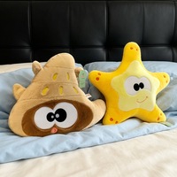 Coussin en peluche mignon en forme d'animal marin, requin, poisson-clown, étoile de mer, poupée en peluche, coussin de canapé-lit doux, cadeau pour enfants