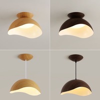 Lampe suspendue en métal avec pendentif effet bois, pour salle à manger, îlot de cuisine, chambre à coucher, chevet, décoration moderne nordique pour la maison