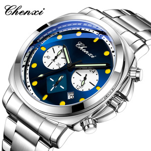 CHENXI 2026 Nouvelle montre chronographe Turtle Back 9542 pour homme, montre à quartz tendance pour homme, acier inoxydable luminescent, Relogio Masculino - Product Image 1