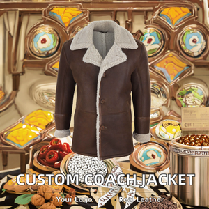 Men's Winter Smart Casual Leather Varsity Jacket Single Breasted V-Neck Collar Breathable Eco-Friendly Front Custom Logo - Product Image 2